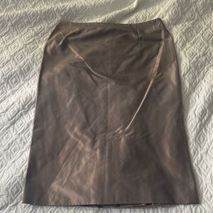 GUCCI - vintage, 100% Seta Silk, iridescent Skirt with Kick Pleat - Size 42